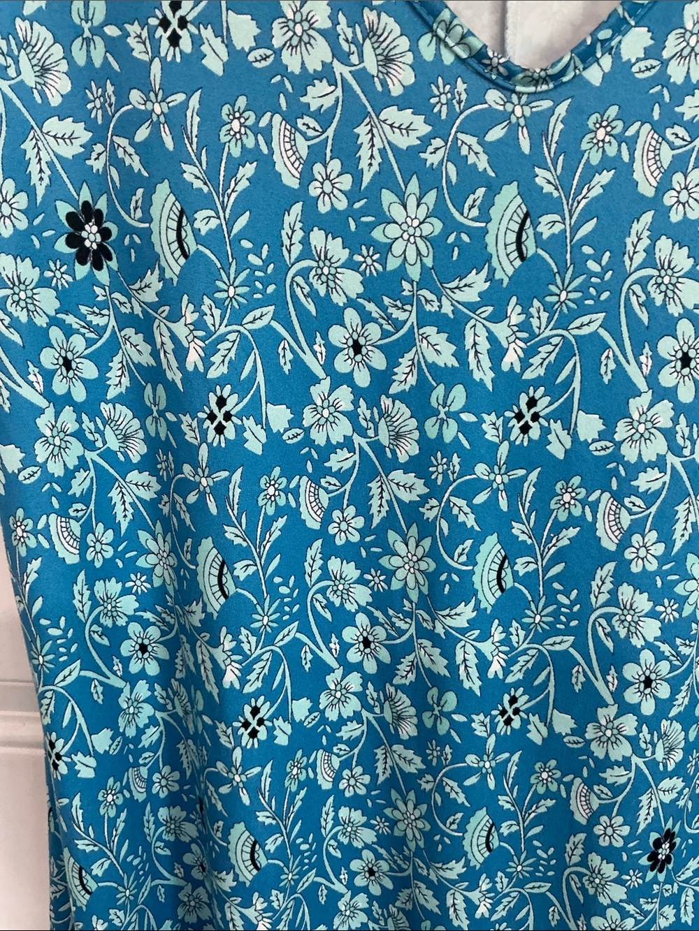 Sleeveless turquoise dress with delicate floral pattern  in size 1XL SO PRETTY - Picture 5 of 10